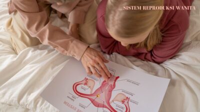 Ilustrasi belajar sistem reproduksi wanita