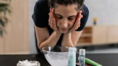 Ilustrasi perawatan wajah