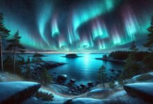 Ilustrasi fenomena alam aurora e1750320049356