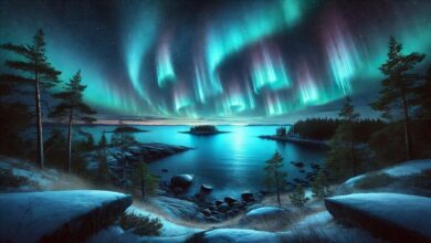 Ilustrasi fenomena alam aurora e1750320049356