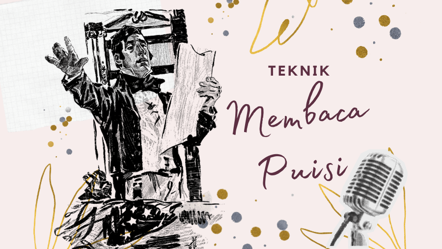 Ilustrasi membaca puisi