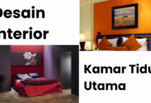 Desain interior kamar tidur utama